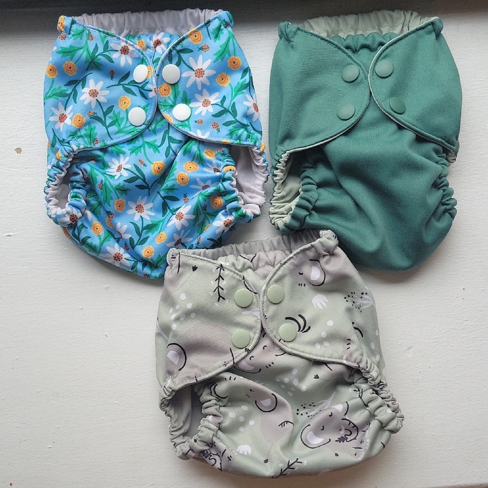 3 Esembly Size 1 Cloth Diaper Covers